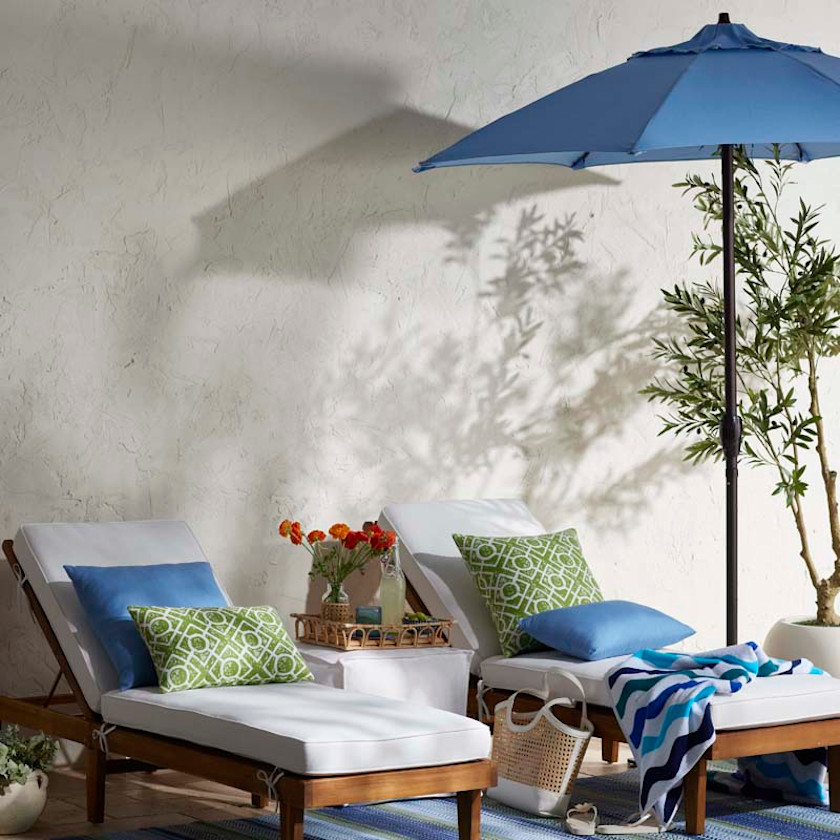 6' Round Outdoor Patio Umbrella, Aluminum with Push Button Tilt - Bronze Finish, Antique Beige,Antique Beige